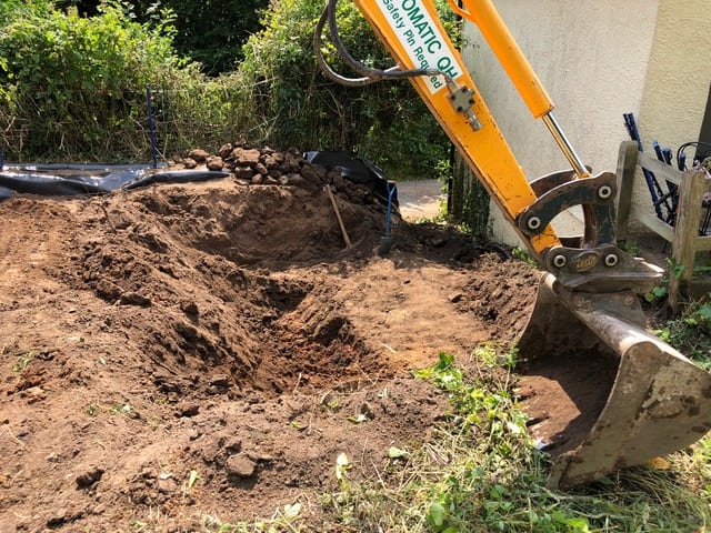 Excavating Japanese Knotweed in Devon